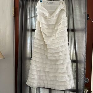 Trina Turk Cream Maxi Trumpet Skirt